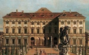 (Giovanni Antonio Canal) Canaletto - The Liechtenstein Garden Palace, garden side (detail)