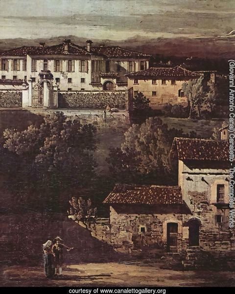 The village Gazzada viewed from southeast to the Villa Melzi d'Eril, detail
