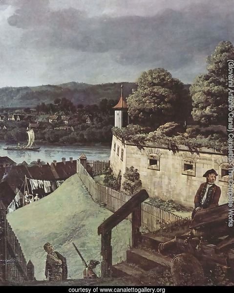 View from Pirna, from the sun-stone fortress of view, detail