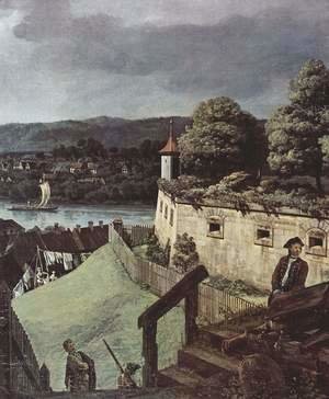 (Giovanni Antonio Canal) Canaletto - View from Pirna, from the sun-stone fortress of view, detail