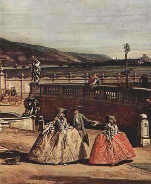 (Giovanni Antonio Canal) Canaletto - View from Vienna, castle, with honor main view of the Castle, detail