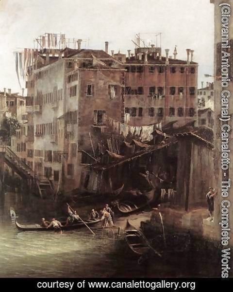 (Giovanni Antonio Canal) Canaletto - The Rio dei Mendicanti (detail) 2