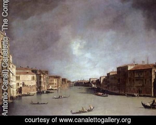 (Giovanni Antonio Canal) Canaletto - Grand Canal Looking from Palazzo Balbi