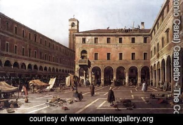 (Giovanni Antonio Canal) Canaletto - The Campo di Rialto 2
