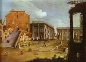 (Giovanni Antonio Canal) Canaletto - Capitol Square In Rome 1749