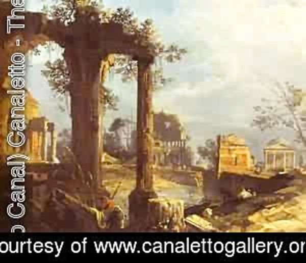 (Giovanni Antonio Canal) Canaletto - Capriccio View With Ruins 1740