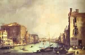 (Giovanni Antonio Canal) Canaletto - Grand Canal Looking East From Theampo San Vio 1725