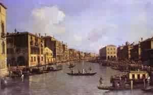 Grand Canal Looking South-East From Theampo Santo Sophia To The Rialto Bridge