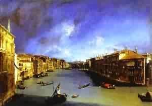 (Giovanni Antonio Canal) Canaletto - Grand Canal Viewed From Palazzo Balbi