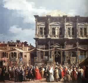 (Giovanni Antonio Canal) Canaletto - The Feast Day Of St Roch (Detail) C 1735