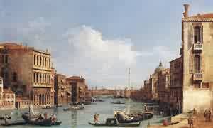 (Giovanni Antonio Canal) Canaletto - The Grand Canal From Campo S Vio Toward The Bacino 1729-34