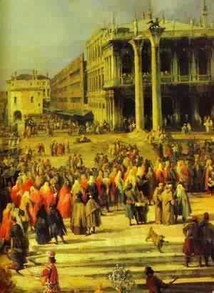 (Giovanni Antonio Canal) Canaletto - The Reception Of The French Ambassador In Venice Detail 1 1740s