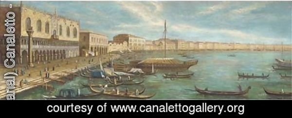 (Giovanni Antonio Canal) Canaletto - Vessels in front of the Doges palace, Venice