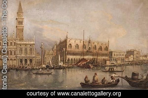 A view of the Doge's palace and Piazza San Marco from the Grand Canal, Venice