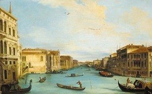 (Giovanni Antonio Canal) Canaletto - The Grand Canal, looking north-east from the Palazzo Balbi, to the Rialto Bridge