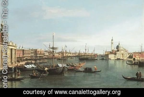 (Giovanni Antonio Canal) Canaletto - The Bacino di San Marco, looking east from the mouth of the Giudecca, the Dogana and the Riva degli Schiavone to the left and San Giorgio Maggiore