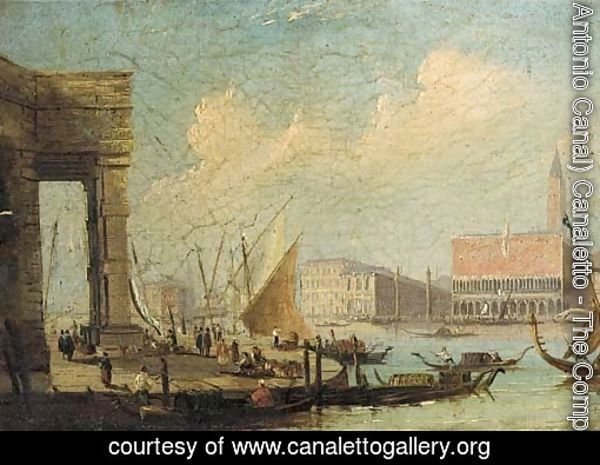The entrance to the Grand Canal from the Customs House, Venice