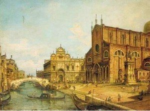 (Giovanni Antonio Canal) Canaletto - The Rio dei Mendicanti, Venice, with the Scuola di S. Marco and SS. Giovanni e Paolo, Venice
