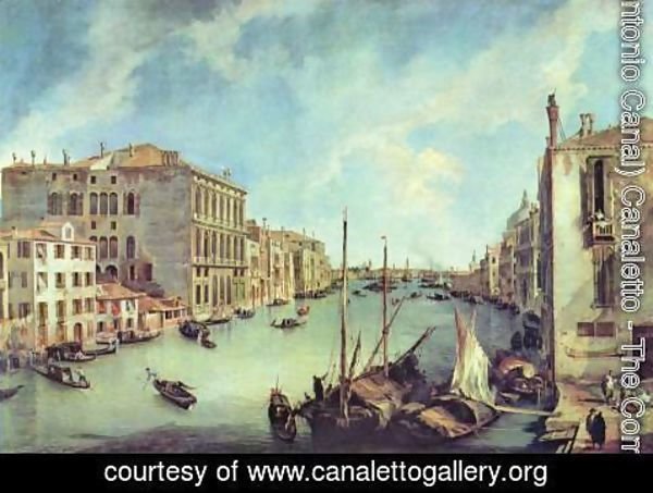 (Giovanni Antonio Canal) Canaletto - Il Canale Grande a San Vio