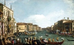 (Giovanni Antonio Canal) Canaletto - A Regatta on the Grand Canal c. 1732