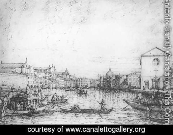 (Giovanni Antonio Canal) Canaletto - Grand Canal Looking North East From Santa Croce To San Geremia