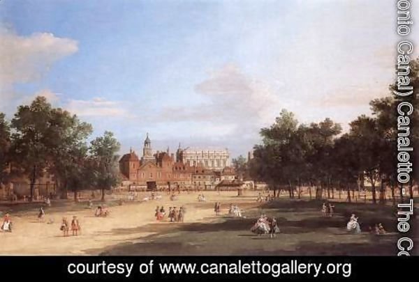 (Giovanni Antonio Canal) Canaletto - London   The Old Horse Guards And Banqueting Hall  From St James S Park