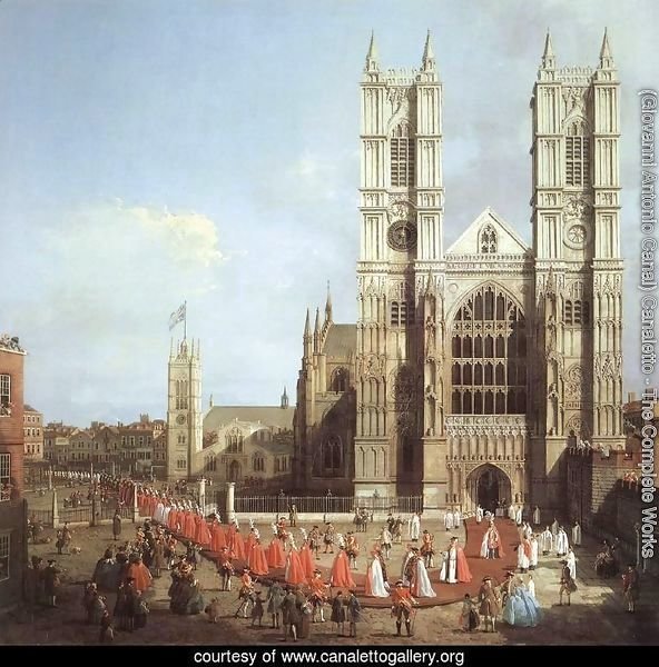 London   Westminster Abbey With A Procession Of Knights Of The Bath 1749