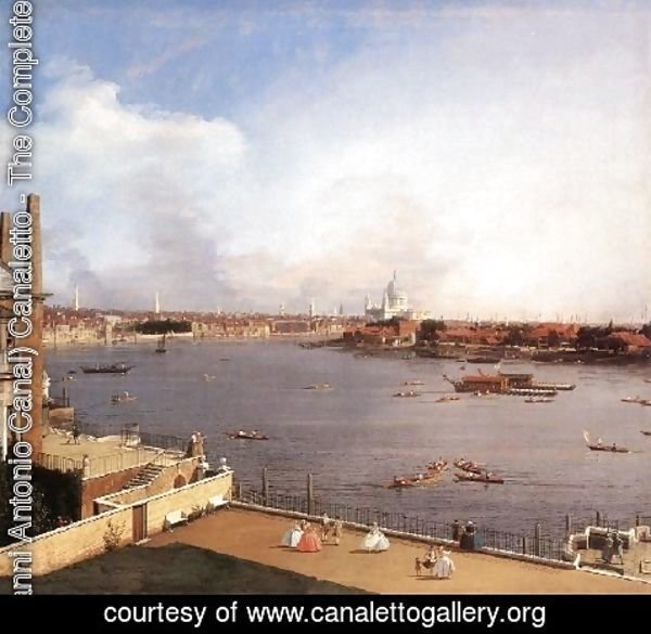(Giovanni Antonio Canal) Canaletto - London The Thames And The City Of London From Richmond House