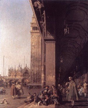 (Giovanni Antonio Canal) Canaletto - Piazza San Marco   Looking East From The South West Corner