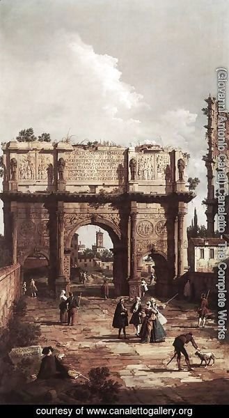 (Giovanni Antonio Canal) Canaletto - Rome The Arch Of Constantine
