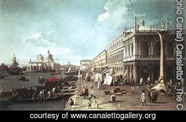 (Giovanni Antonio Canal) Canaletto - The Molo With The Library And The Entrance To The Grand Canal