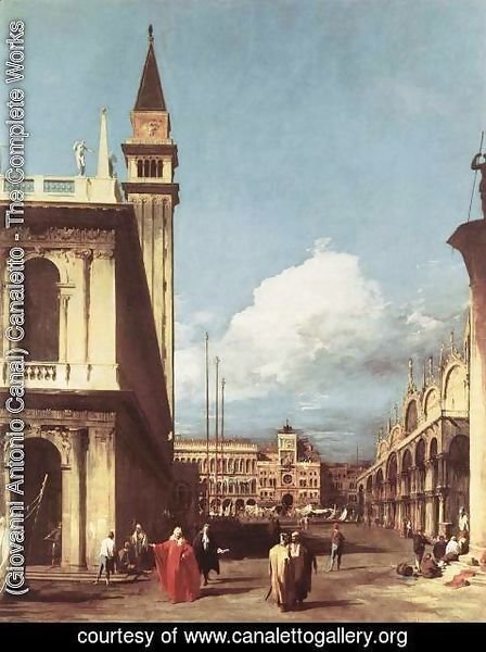 (Giovanni Antonio Canal) Canaletto - The Piazzetta  Looking Toward The Clock Tower