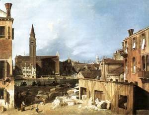 (Giovanni Antonio Canal) Canaletto - The Stonemason's Yard 1728