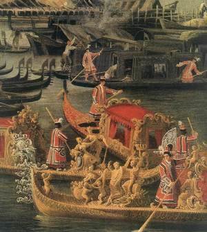 Arrival of the French Ambassador in Venice (detail 2) 1740s