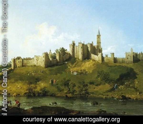 (Giovanni Antonio Canal) Canaletto - Alnwick Castle at Northumberland 1752