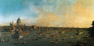 (Giovanni Antonio Canal) Canaletto - Thames and the City