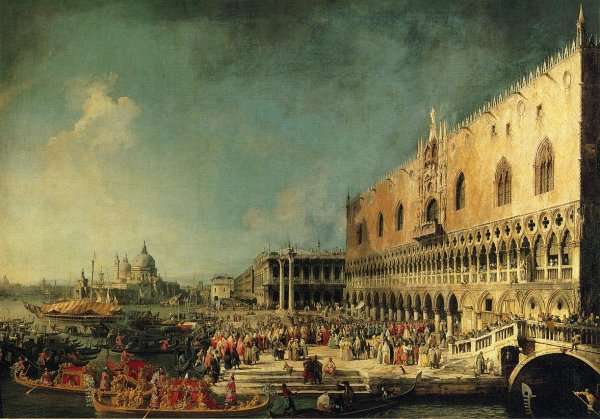 Arrival of the French Ambassador in Venice 1740s by (Giovanni Antonio Canal) Canaletto