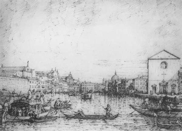 Grand Canal Looking North East From Santa Croce To San Geremia by (Giovanni Antonio Canal) Canaletto