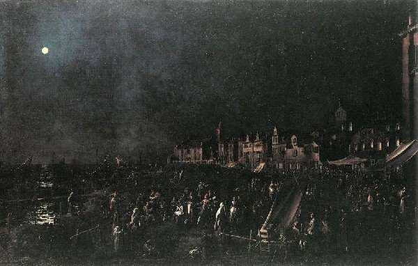 La Vigilia Di Santa Marta by (Giovanni Antonio Canal) Canaletto