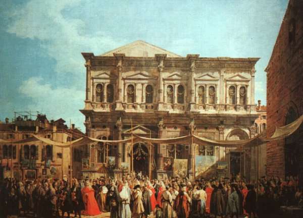 The Feast Day Of St Roch by (Giovanni Antonio Canal) Canaletto