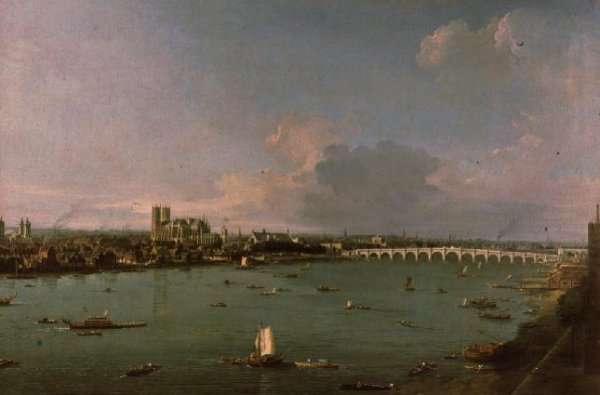 View of the Thames from South of the River by (Giovanni Antonio Canal) Canaletto