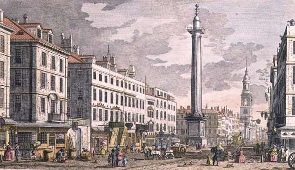 Monument erected in Memory of the Fire of London by (Giovanni Antonio Canal) Canaletto