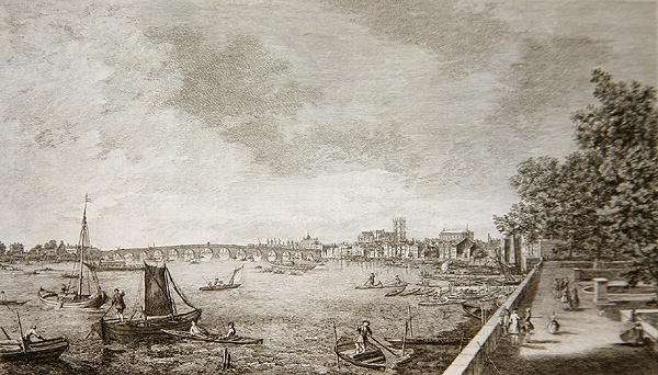 A View from Somerset Gardens to Westminster Bridge, 1750 by (Giovanni Antonio Canal) Canaletto