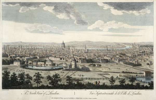 A North View of London, plate 3 from 'Views of London', 1794 by (Giovanni Antonio Canal) Canaletto
