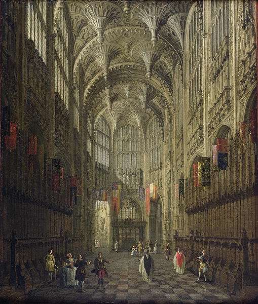 Interior of Henry VII's Chapel, Westminster Abbey, c.1750 by (Giovanni Antonio Canal) Canaletto