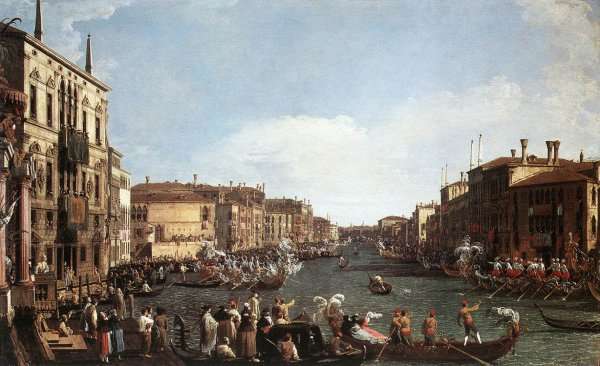 Regatta on the Grand Canal 2 by (Giovanni Antonio Canal) Canaletto