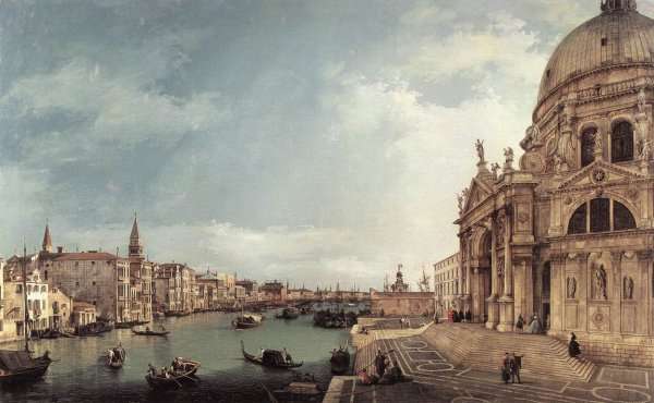 Entrance to the Grand Canal- Looking East 1744 by (Giovanni Antonio Canal) Canaletto