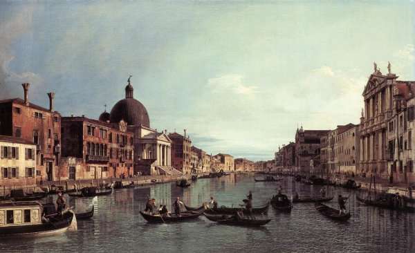 Grand Canal Looking South West by (Giovanni Antonio Canal) Canaletto