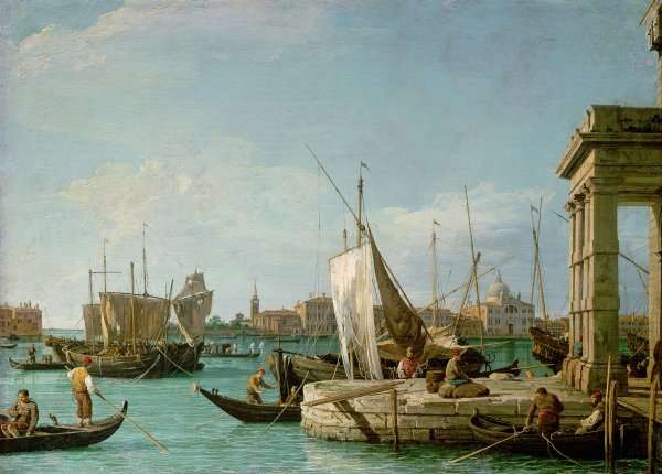 La Punta Della Dogana   Custom Point by (Giovanni Antonio Canal) Canaletto