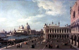 (Giovanni Antonio Canal) Canaletto - Venice- the Molo with Santa Maria della Salute c.1740-5